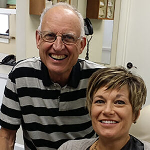 Patient is all smiles with Dr. Wiggins
